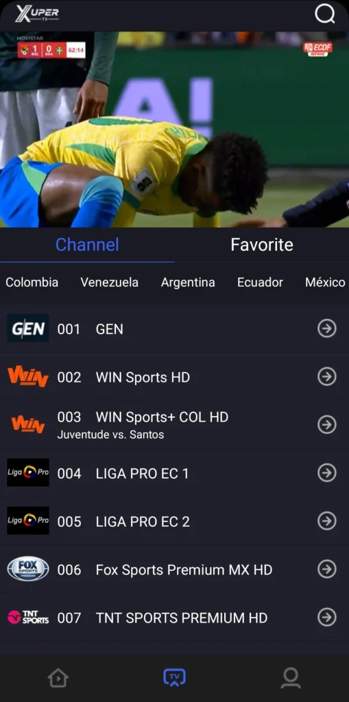 Live TV Xuper TV